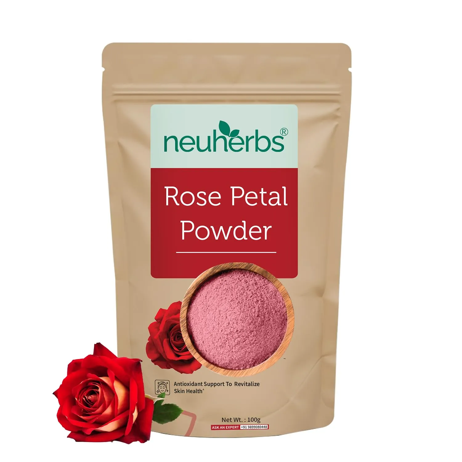 Neuherbs Rose Petal Powder – 100g Antioxidant Support To Revitalize Skin Health 100% Pure & Natural